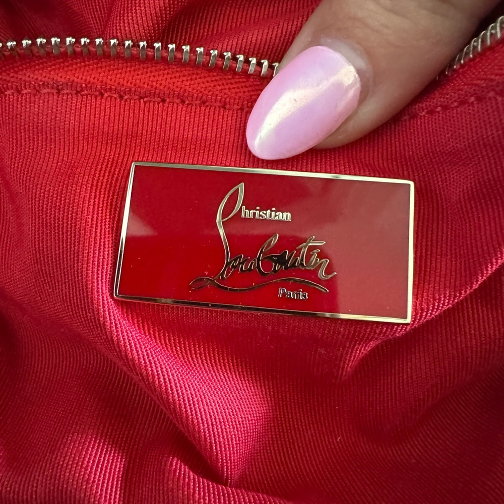 Christian Louboutin Black Leather Trophe Large Shoulder Bag - Picture 5 of 12